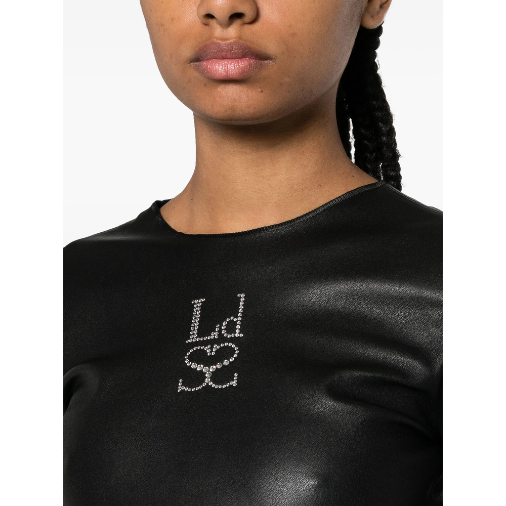 [Ludovic De Saint Sernin] T-shirts Long Sleeve FW23 TP003U LEA002 BLACK