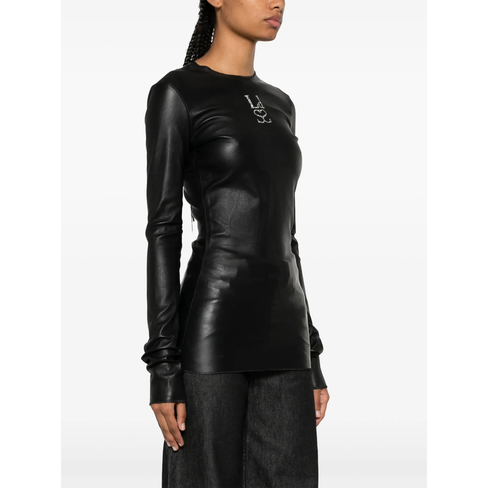 [Ludovic De Saint Sernin] T-shirts Long Sleeve FW23 TP003U LEA002 BLACK