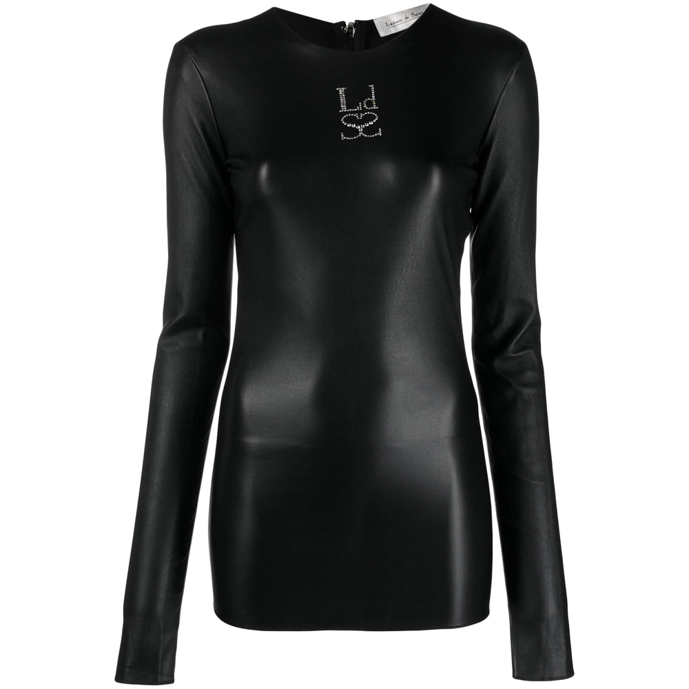 [Ludovic De Saint Sernin] T-shirts Long Sleeve FW23 TP003U LEA002 BLACK