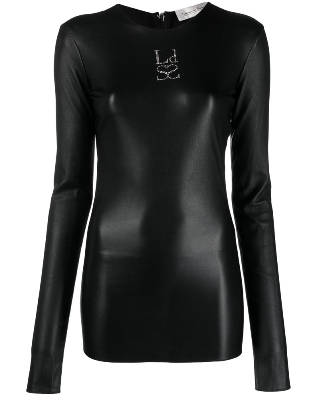 [Ludovic De Saint Sernin] T-shirts Long Sleeve FW23 TP003U LEA002 BLACK