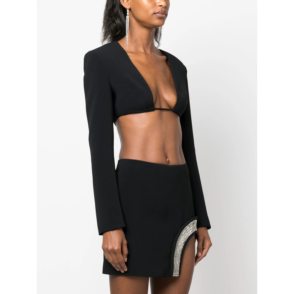 [David Koma] T-shirts Long Sleeve FW23 PF23DK11TA  BLACK