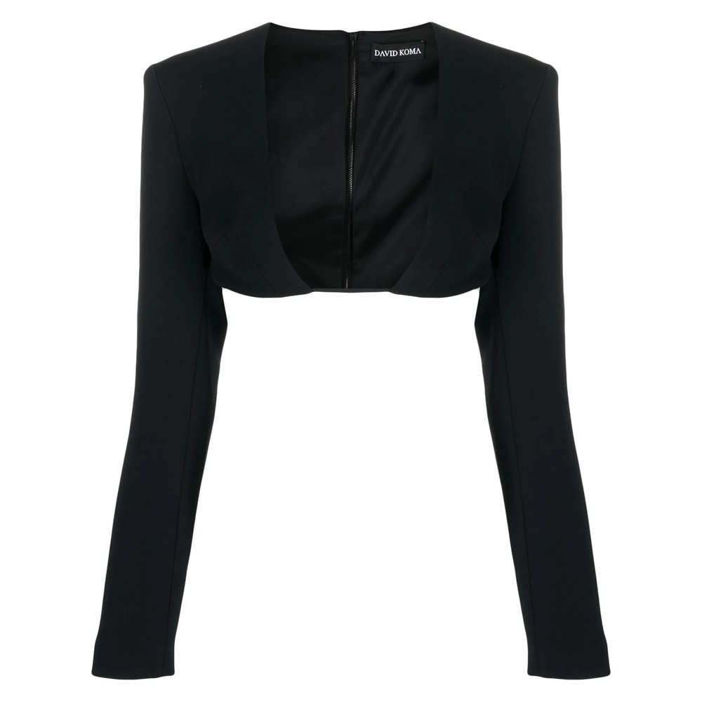 [David Koma] T-shirts Long Sleeve FW23 PF23DK11TA  BLACK