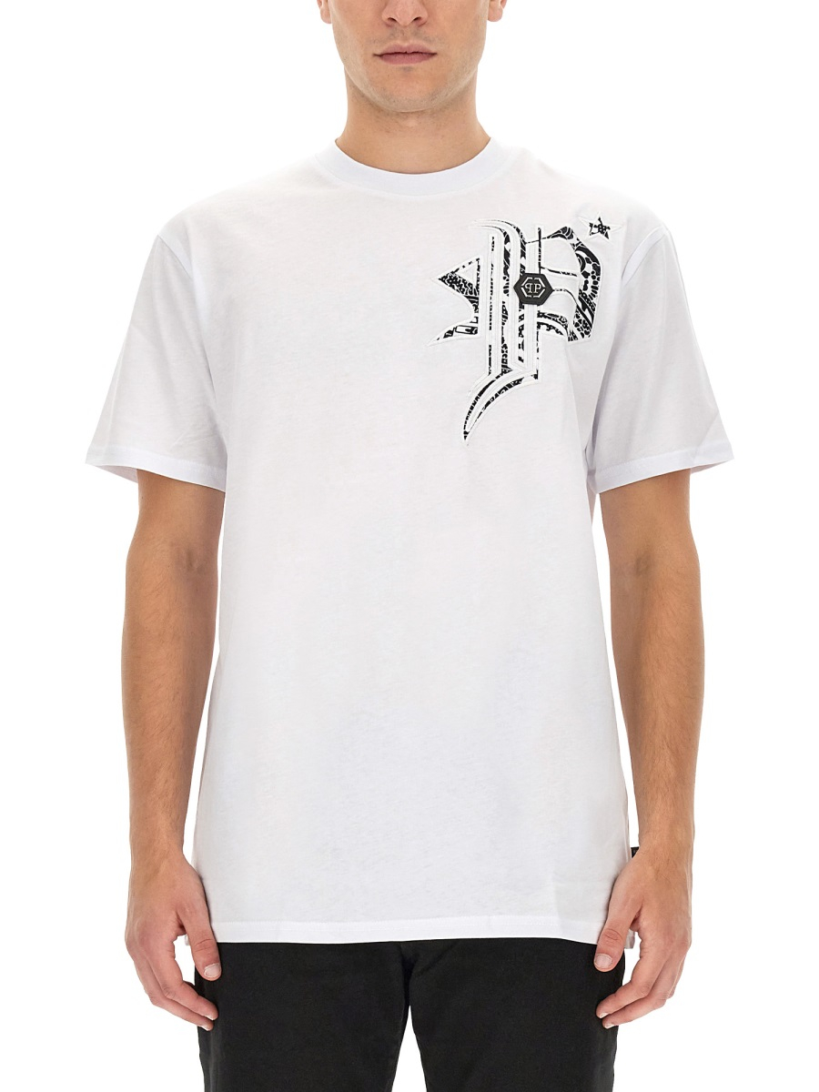 [Philipp Plein] T-shirts Short Sleeve FW23 MTK6398_PJY002N01