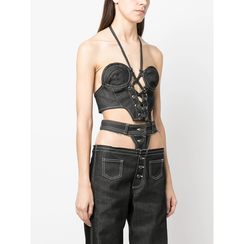 [Julfer] Tank top FW23 X-TINA TOP  BLACK