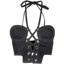 [Julfer] Tank top FW23 X-TINA TOP  BLACK