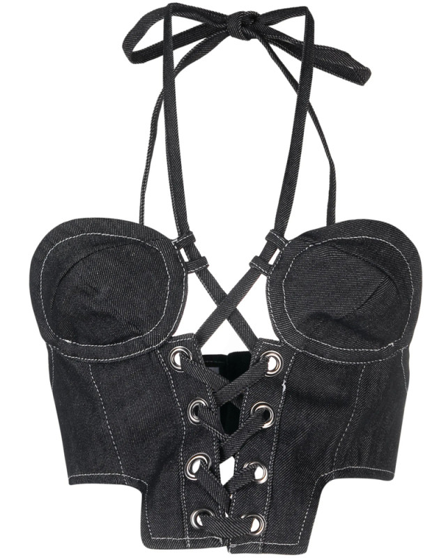 [Julfer] Tank top FW23 X-TINA TOP  BLACK