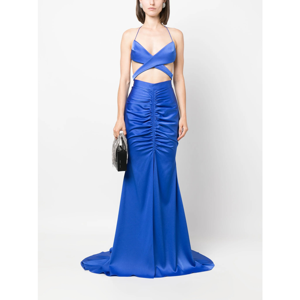 [Alex Perry] Midi skirt FW23 S151  BLUEB