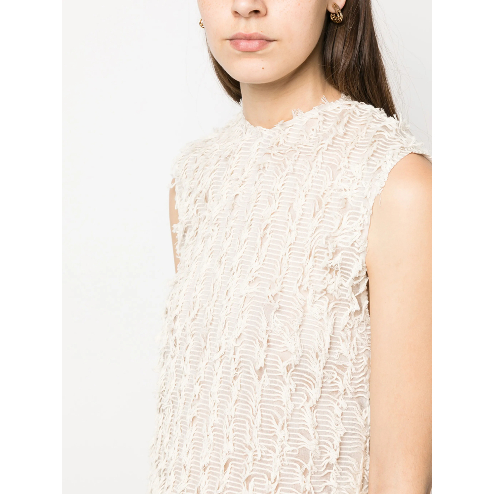 [Calcaterra] Sleeveless dress SS23 D113 TEX17 ECRU