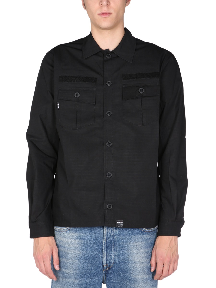[ARKAIR] Shirts Long Sleeve FW21 A113AA-P_BLACK