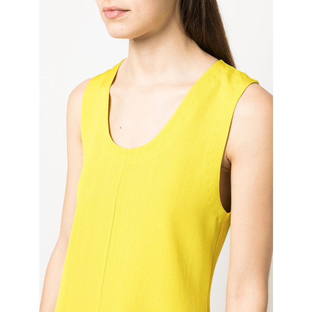 [Calcaterra] Sleeveless dress SS23 T18 TEX05 YELLO