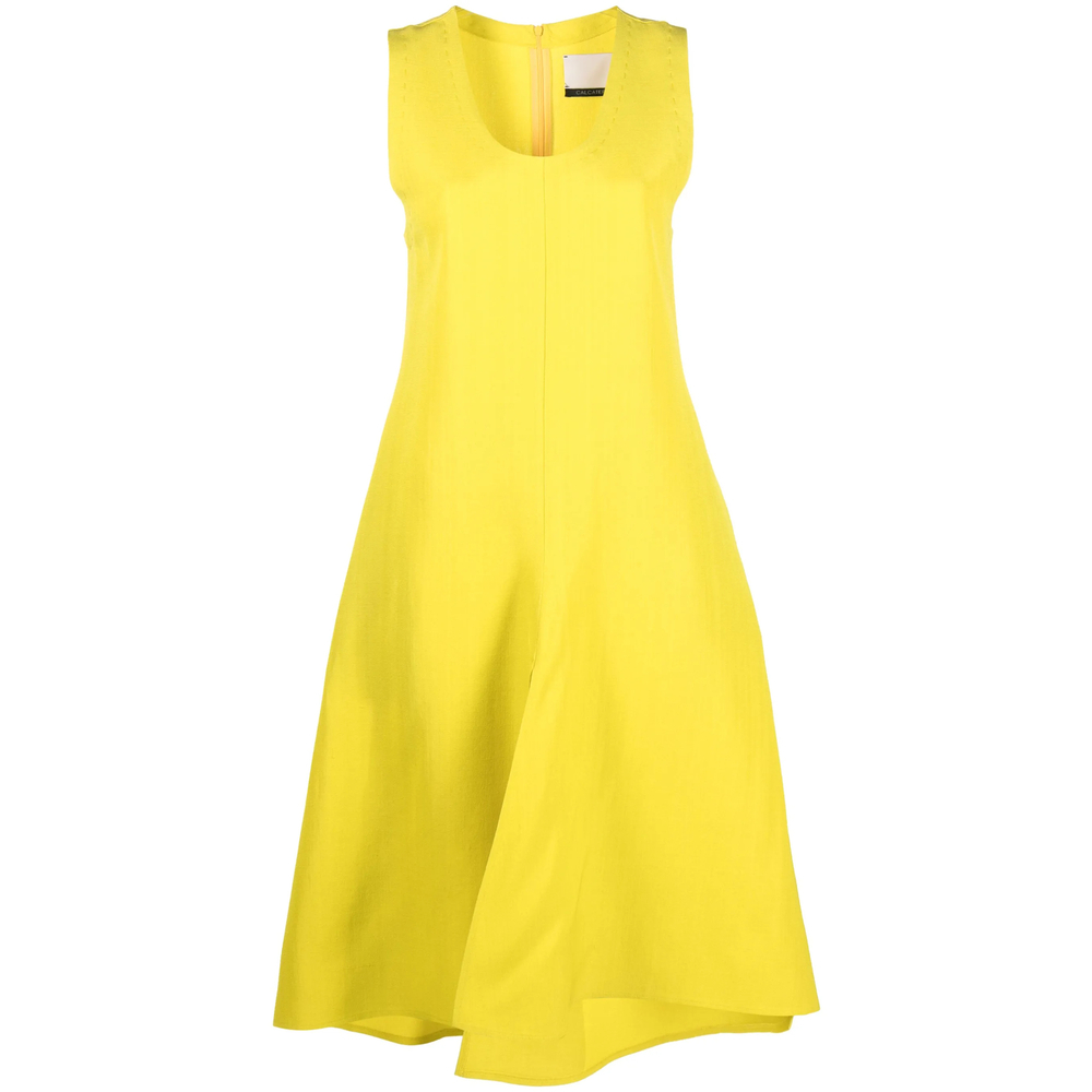 [Calcaterra] Sleeveless dress SS23 T18 TEX05 YELLO