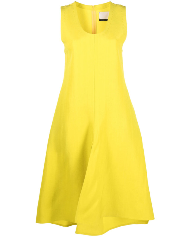 [Calcaterra] Sleeveless dress SS23 T18 TEX05 YELLO