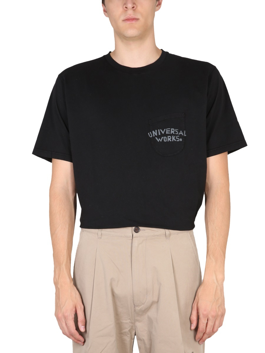 [UNIVERSAL WORKS] T-shirts Short Sleeve FW22 27730_BLACK
