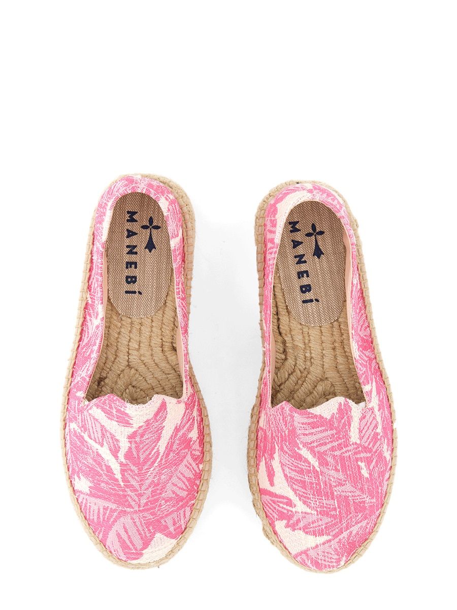 [MANEBI] Flat shoes SS23 G4.7D0_COTTONJACQUARDPINKCREAM