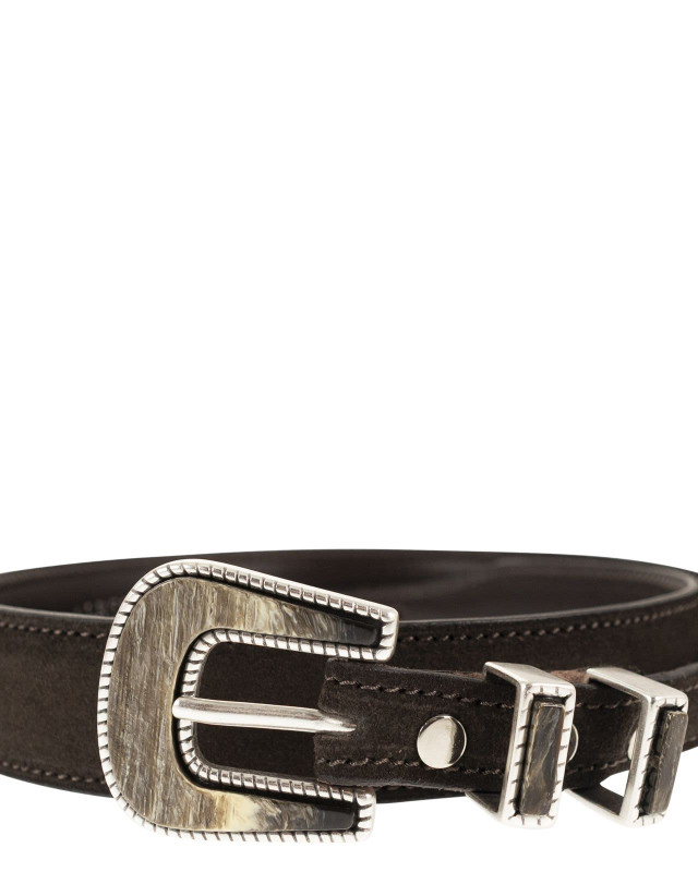 [ALBERTO LUTI] Belt SS26 696/35 MORO
