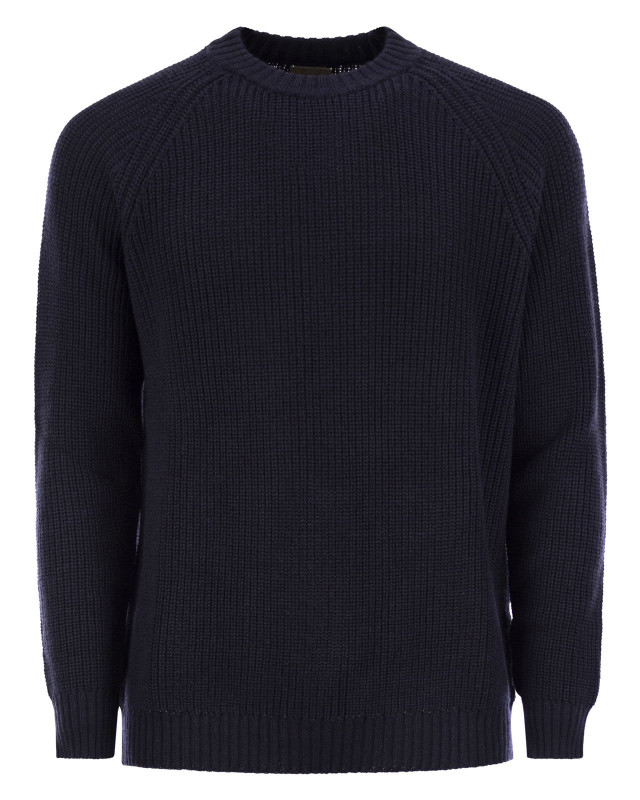 [Rakki] Knitwear FW25 REBEL GIROCOLLO WV BLU NOTTE