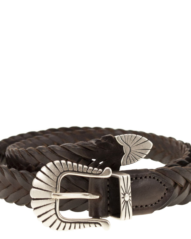 [ALBERTO LUTI] Belt CO TRECCIA 025 MORO
