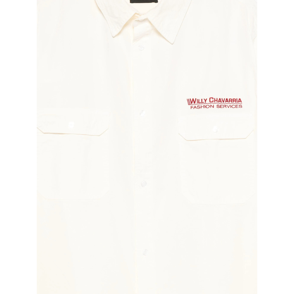 [Willy Chavarria] Shirts Long Sleeve FW25 WCSHT0026-000  WHITE