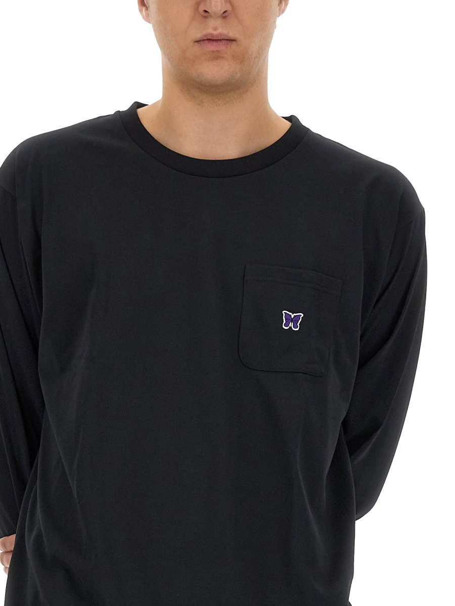 [Needles] T-shirts Long Sleeve FW23 NS272_C-BLACK