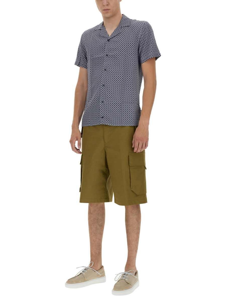 [ORLEBAR BROWN] Shirts Short Sleeve SS22 276138_NAVY/WHITE
