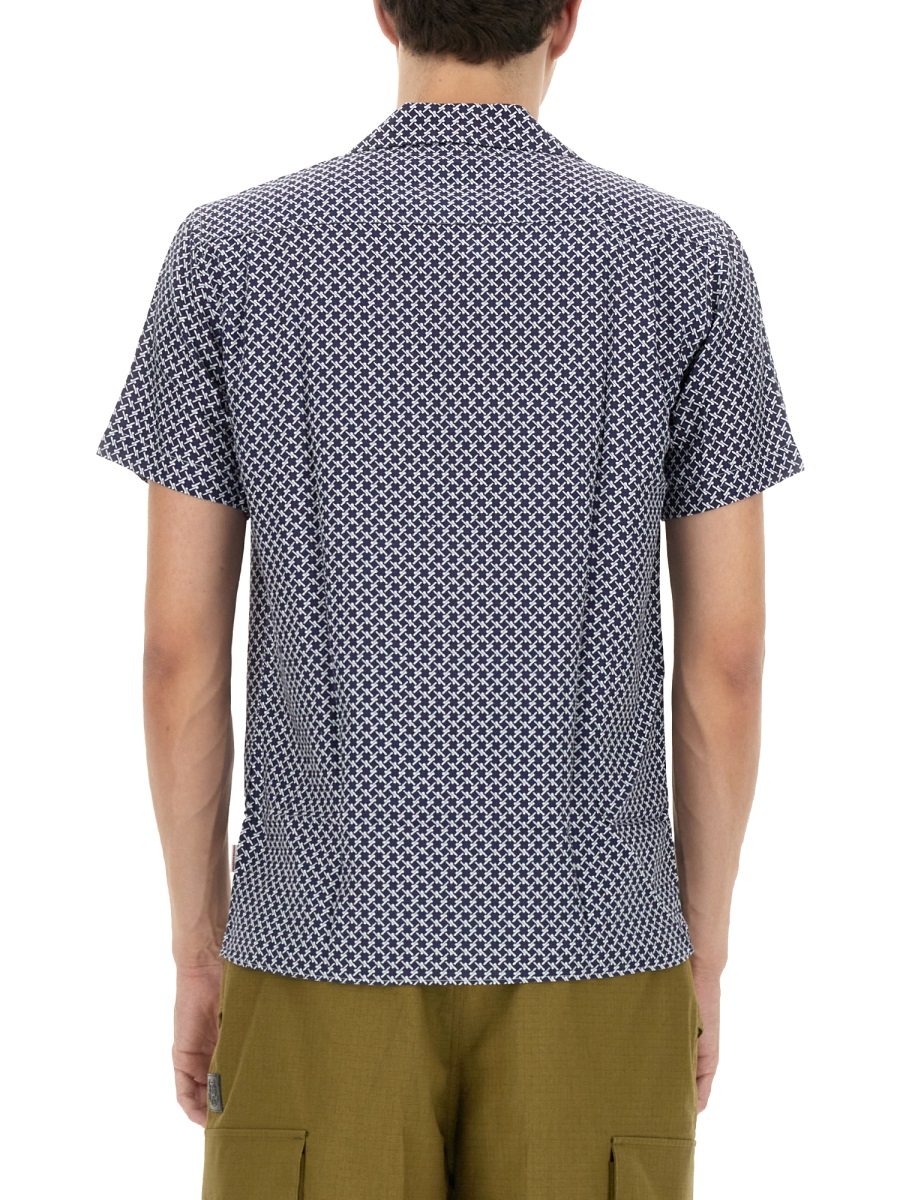 [ORLEBAR BROWN] Shirts Short Sleeve SS22 276138_NAVY/WHITE