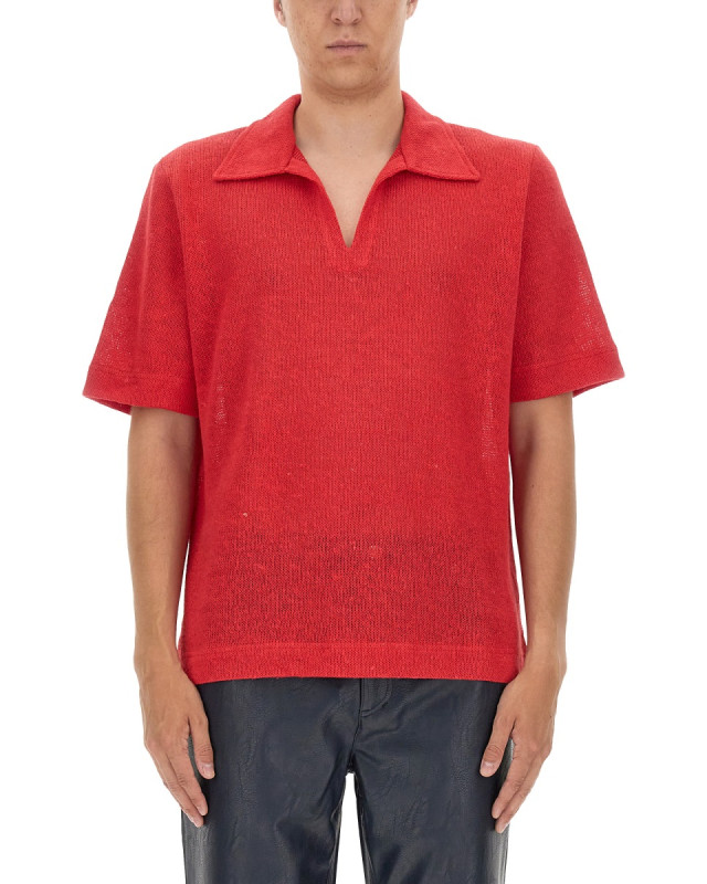 [Sefr] Shirts Short Sleeve SS23 PREFW23MATERED_REDLINEN