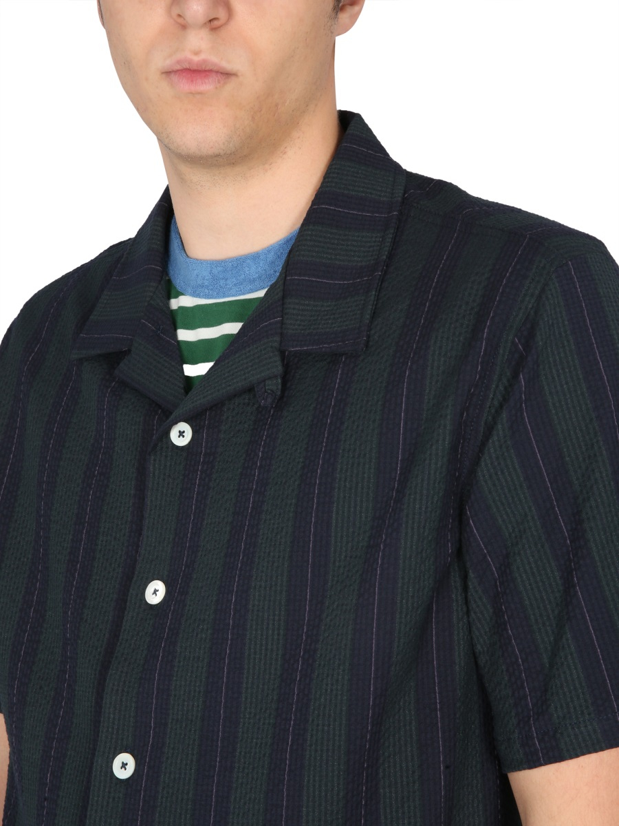 [Howlin] Shirts Short Sleeve SS23 COCKTAILDAMORE_NAVYSTRIPES