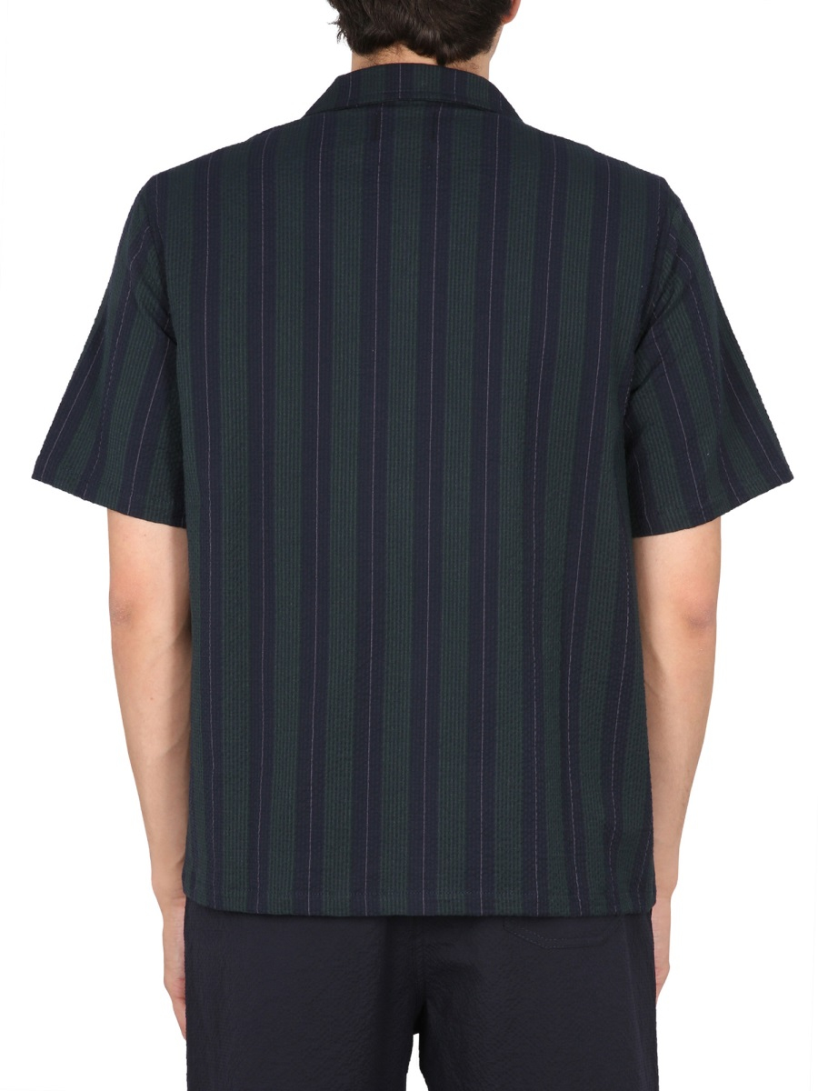 [Howlin] Shirts Short Sleeve SS23 COCKTAILDAMORE_NAVYSTRIPES