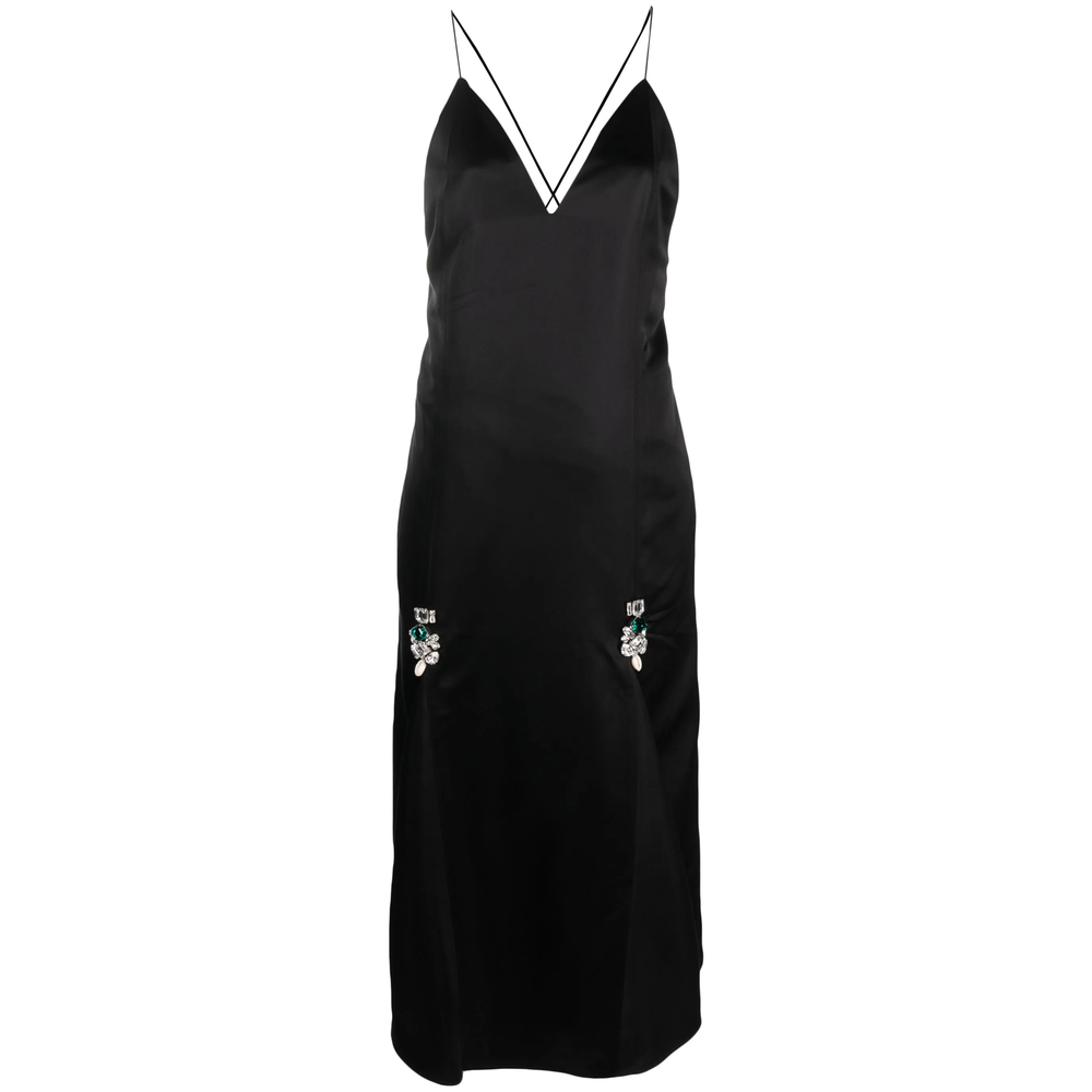 [Wales Bonner] Sleeveless dress FW23 WA23DR01 VI02 BLACK