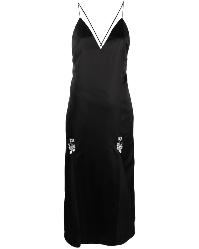 [Wales Bonner] Sleeveless dress FW23 WA23DR01 VI02 BLACK