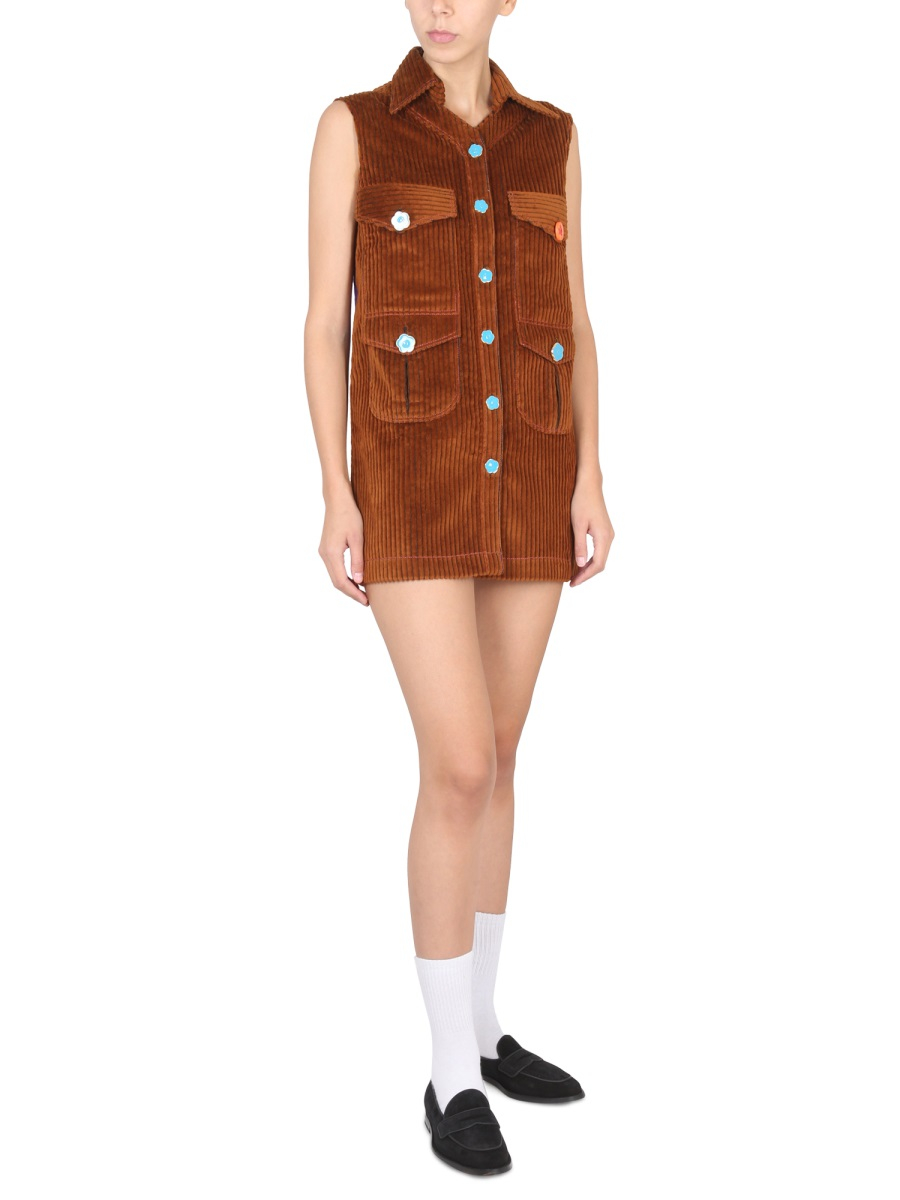 [Cormio] Sleeveless dress FW22 FIZA_BROWN
