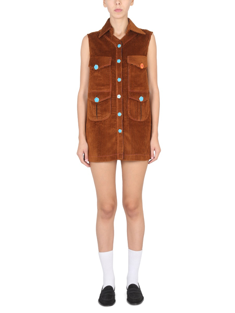 [Cormio] Sleeveless dress FW22 FIZA_BROWN