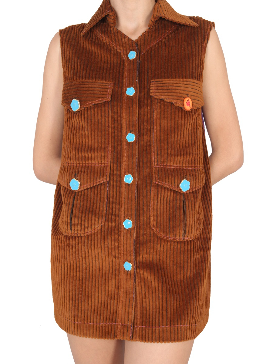 [Cormio] Sleeveless dress FW22 FIZA_BROWN