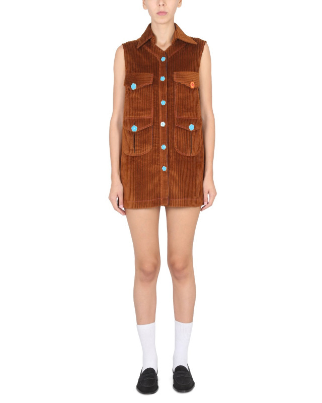 [Cormio] Sleeveless dress FW22 FIZA_BROWN