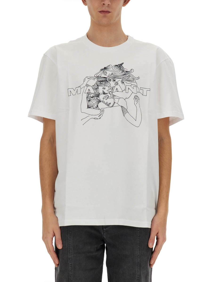 [MARANT] T-shirts Short Sleeve SS24 TS0052HA_B2N20H20WH