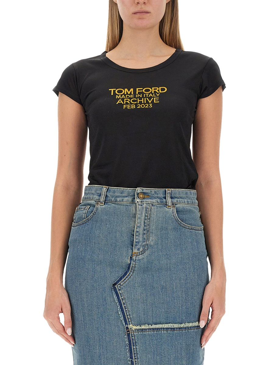 [Tom Ford] T-shirts Short Sleeve FW23 TSJ559_FAX835XLBGO