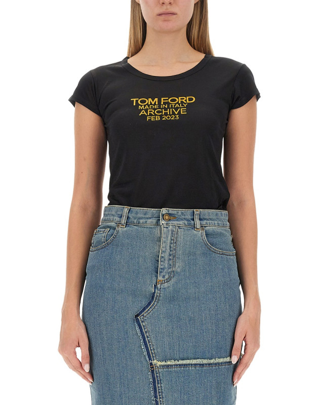 [Tom Ford] T-shirts Short Sleeve FW23 TSJ559_FAX835XLBGO