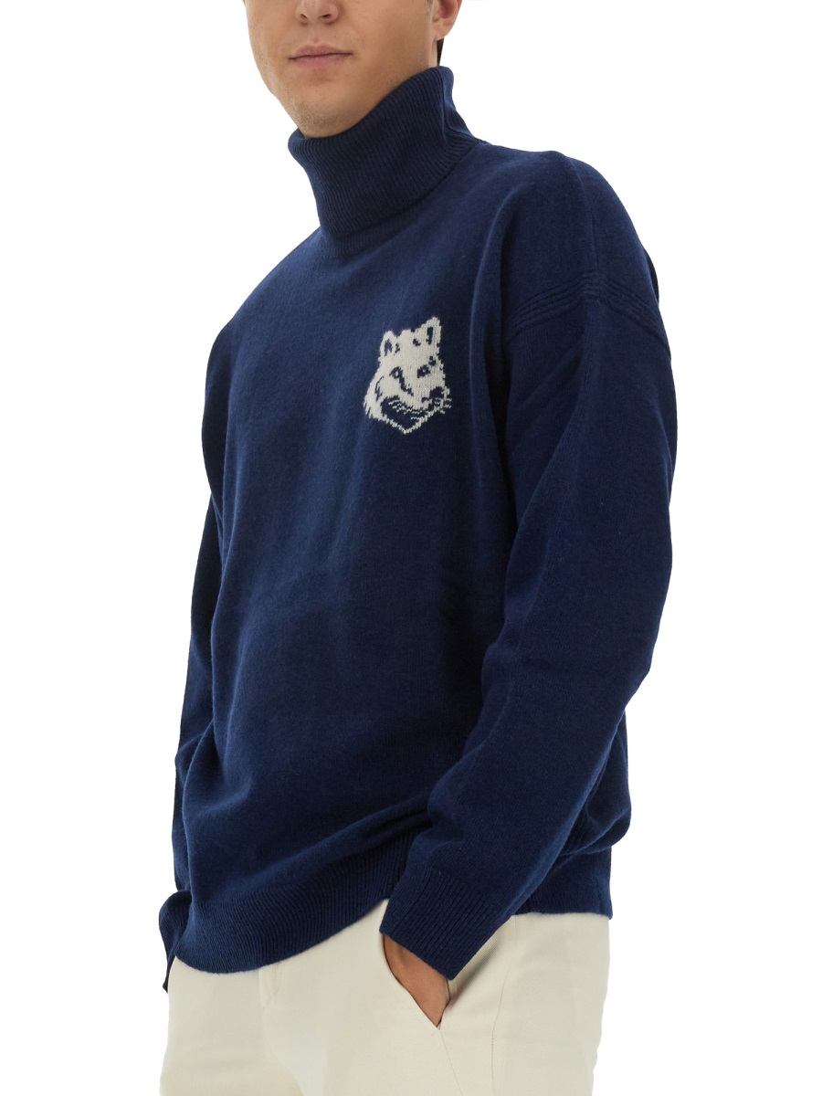 [MAISON KITSUNE] Knitwear FW23 LM00820KT1063_INKBLUE