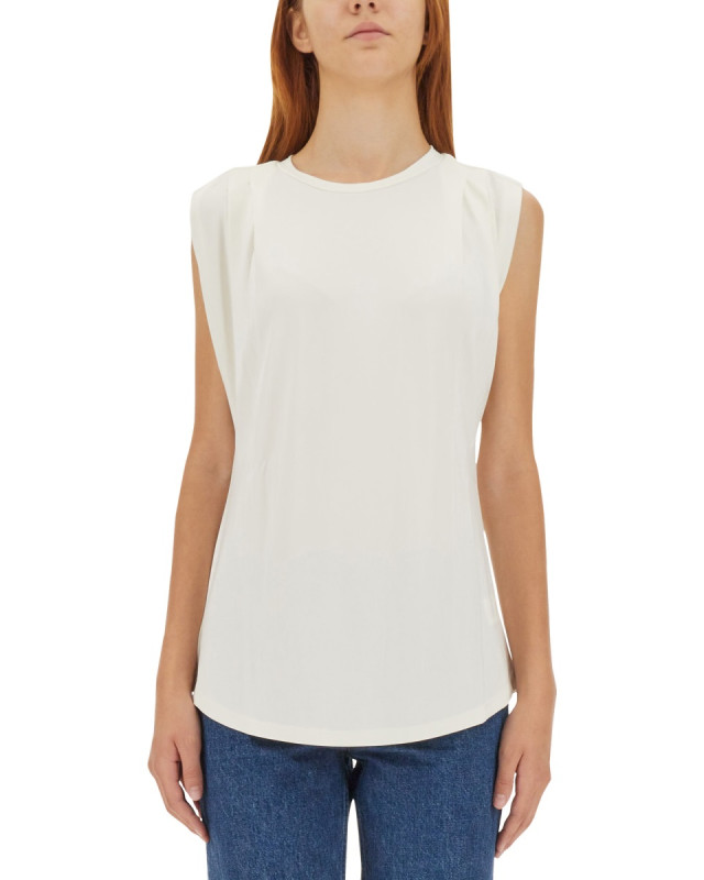 [MICHAEL BY MICHAEL KORS] T-shirts Sleeveless FW23 MF351317AW_110BONE