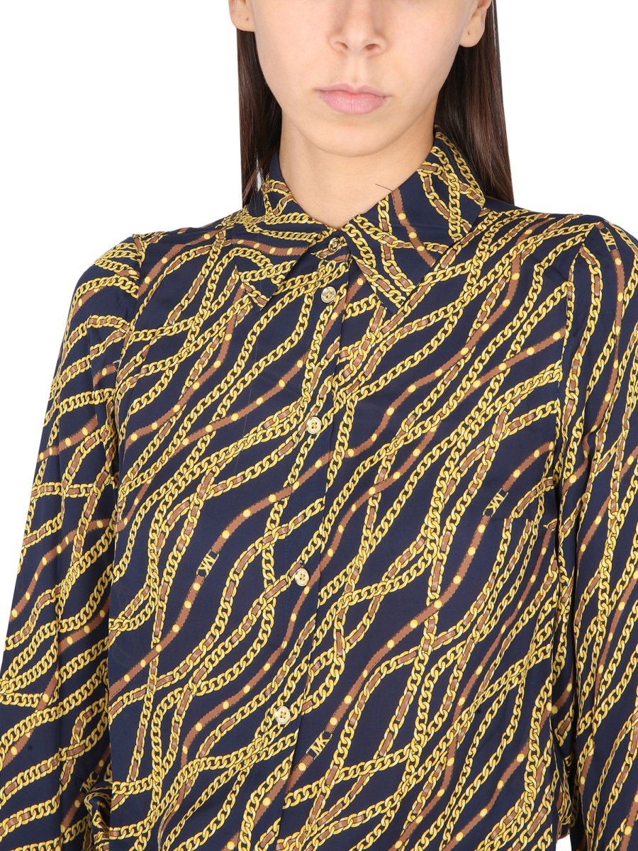 [MICHAEL BY MICHAEL KORS] Shirts Long Sleeve SS23 MS340A68EE_409MIDNIGHTBLUE