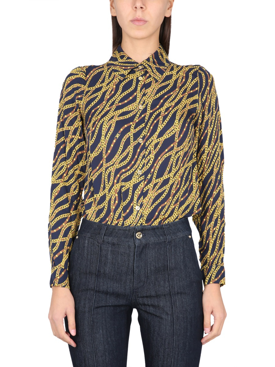 [MICHAEL BY MICHAEL KORS] Shirts Long Sleeve SS23 MS340A68EE_409MIDNIGHTBLUE