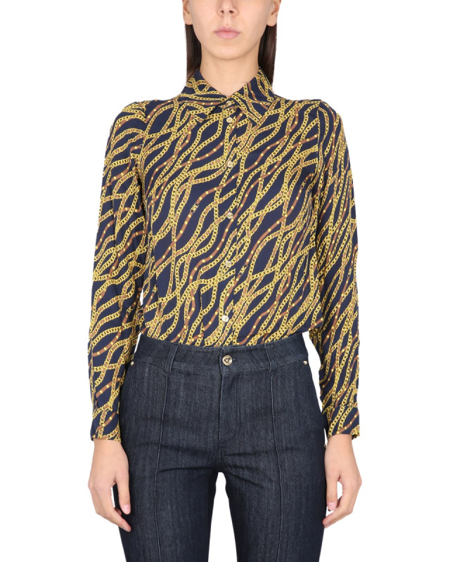 [MICHAEL BY MICHAEL KORS] Shirts Long Sleeve SS23 MS340A68EE_409MIDNIGHTBLUE