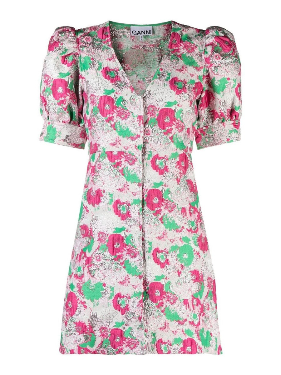 [GANNI] Short sleeve dress SS23 F7640_393