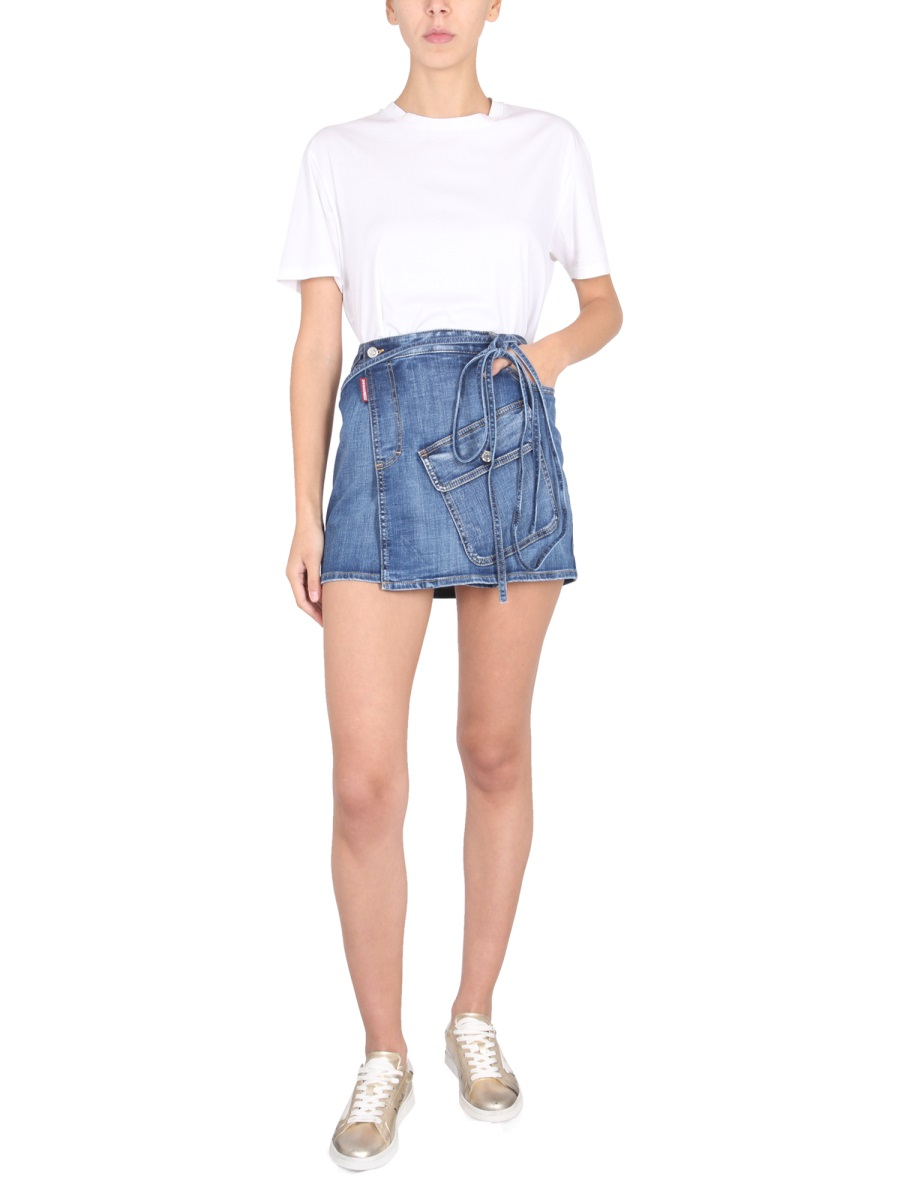 [DSQUARED] Mini skirt FW22 S72MA0922_S30342470