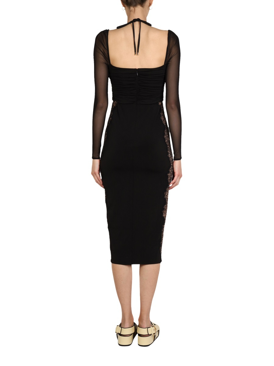 [Self-portrait] Long sleeve dress SS22 SS22-113_BLACK