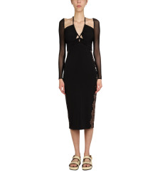 [Self-portrait] Long sleeve dress SS22 SS22-113_BLACK