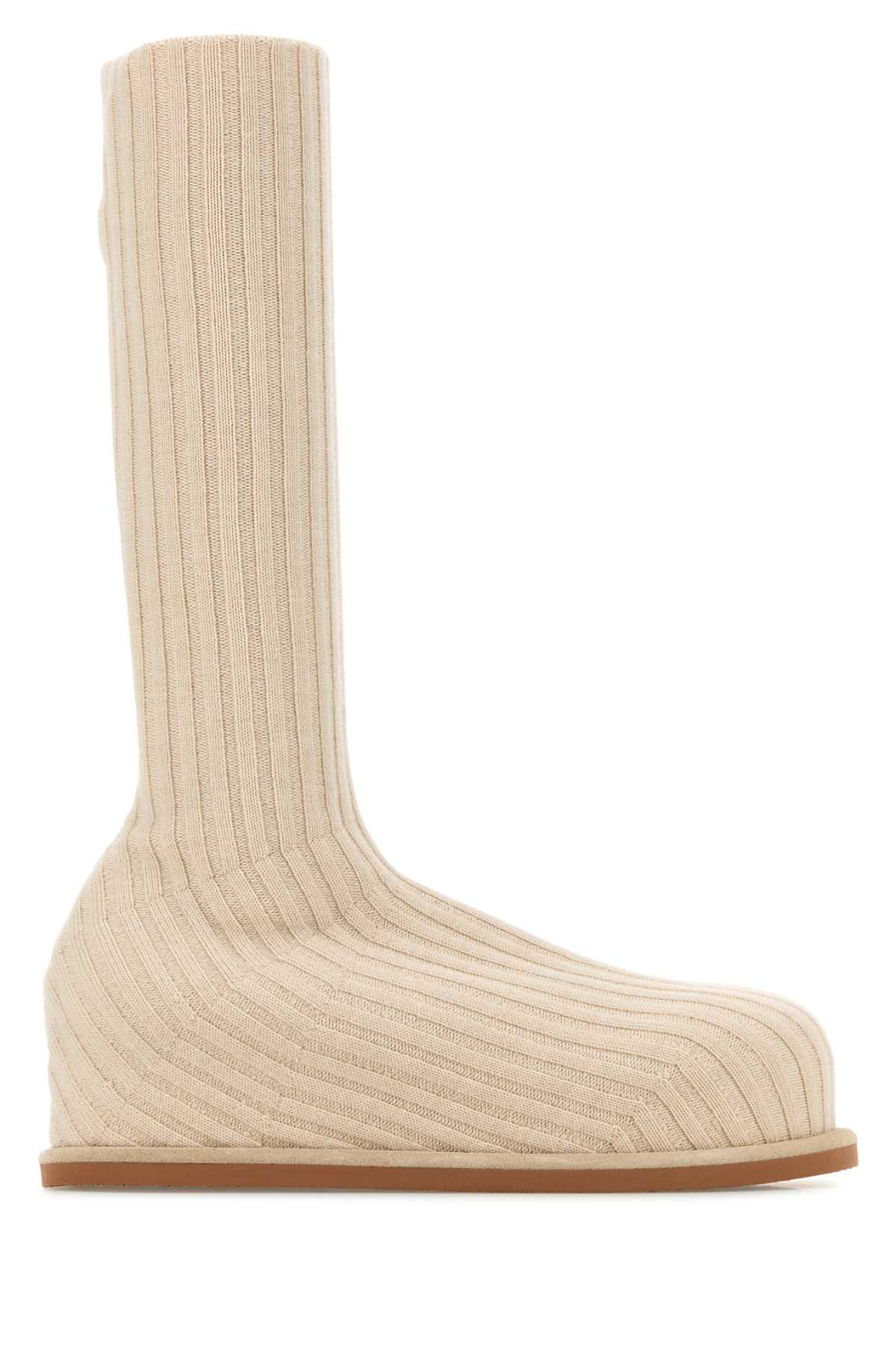 [Amina Muaddi] Boots SS25 VENEDASTRETCHBOOT15 BEIGE