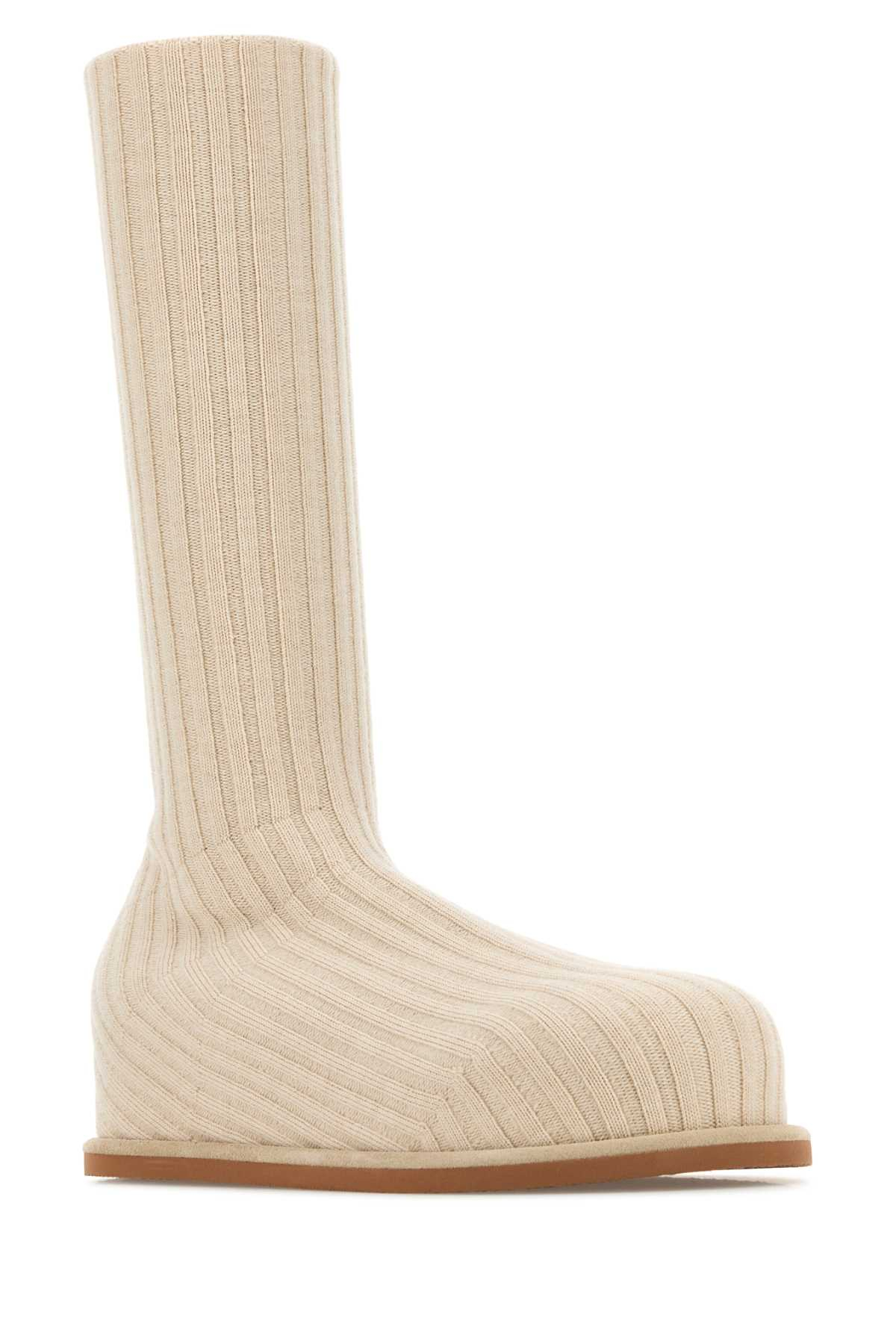 [Amina Muaddi] Boots SS25 VENEDASTRETCHBOOT15 BEIGE