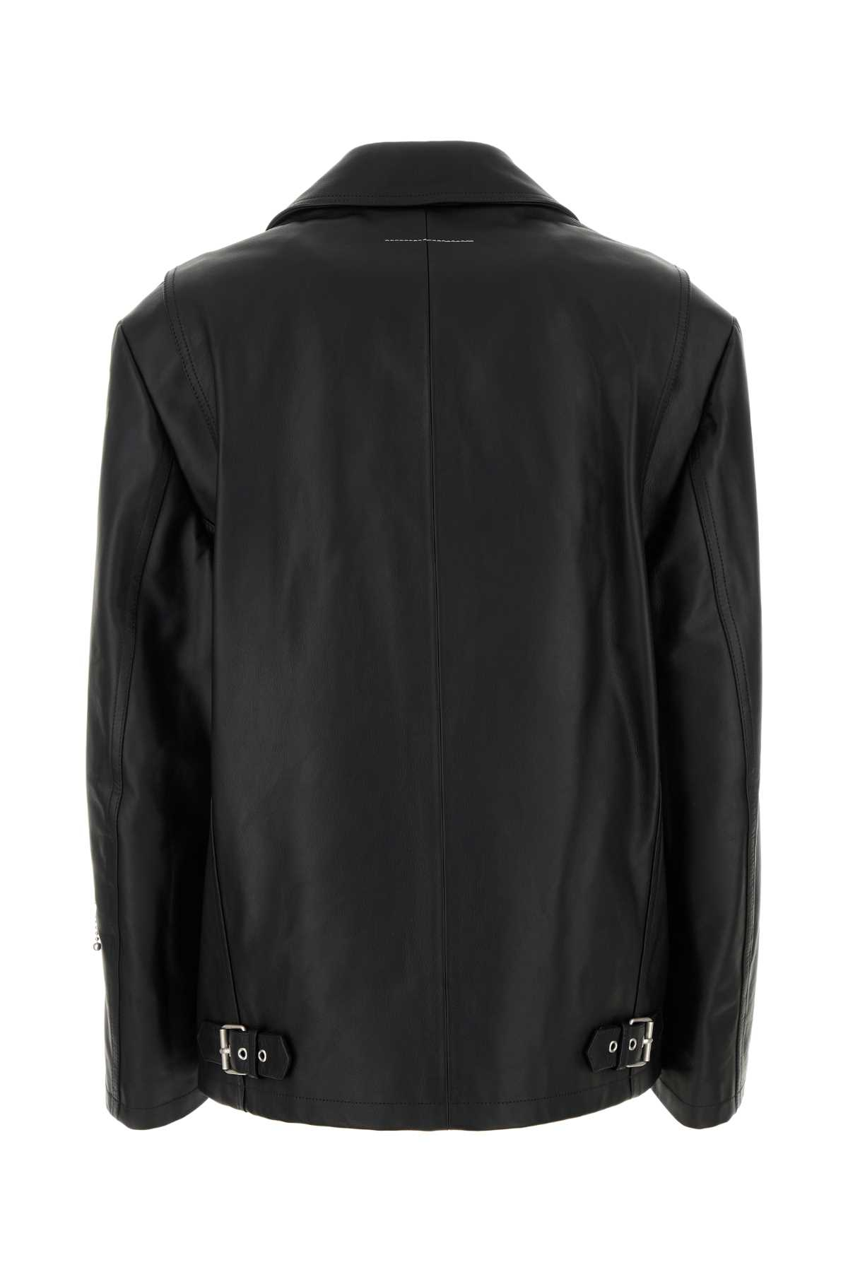 [MM6 Maison Margiela] Leather Jacket SS25 S62AN0137M07005 900