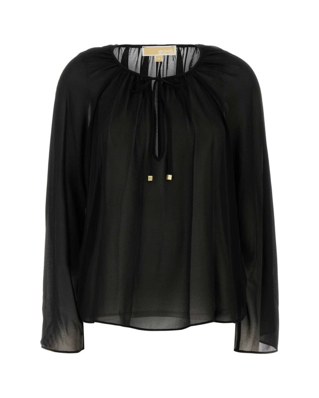 [MICHAEL BY MICHAEL KORS] Shirts Long Sleeve SS25 MR540R07R3 BLACK